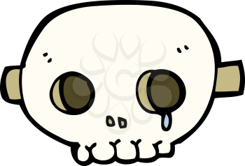 Royalty Free Clipart Image of a Skull Mask