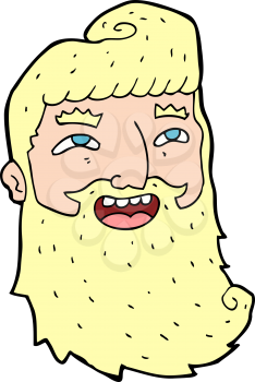 Royalty Free Clipart Image of a Laughing Man with a Beard