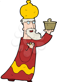 Royalty Free Clipart Image of a Wise Man
