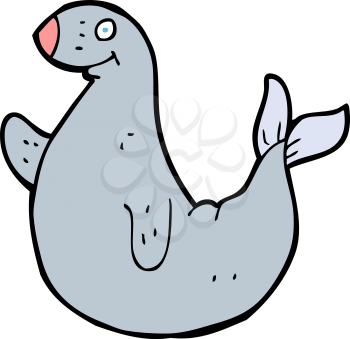 Royalty Free Clipart Image of a Seal