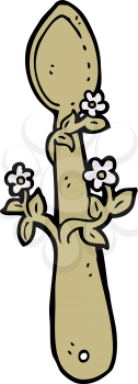 Royalty Free Clipart Image of a Wooden Spoon