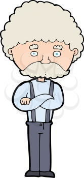 Royalty Free Clipart Image of a Man with a Moustache