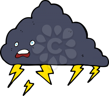 Royalty Free Clipart Image of a Storm Cloud