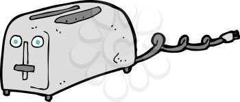 Royalty Free Clipart Image of a Toaster 