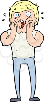 Royalty Free Clipart Image of a Shocked Man