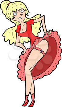Royalty Free Clipart Image of a Dancing Girl