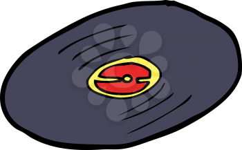 Royalty Free Clipart Image of a Vinyl Record