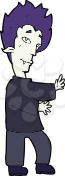 Royalty Free Clipart Image of a Vampire