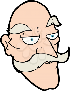 Royalty Free Clipart Image of an Old Man Face