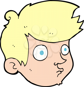 Royalty Free Clipart Image of a Boys Head