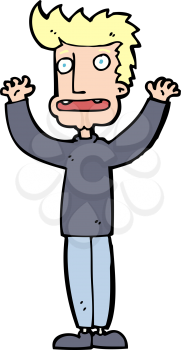 Royalty Free Clipart Image of a Stressed Man