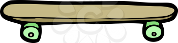 Royalty Free Clipart Image of a Skateboard
