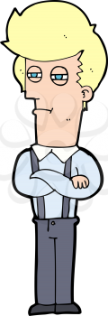 Royalty Free Clipart Image of an Annoyed Man