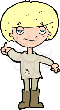 Royalty Free Clipart Image of a Boy Giving Thumbs Up