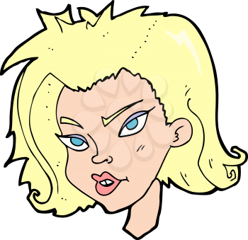 Royalty Free Clipart Image of a Woman's Head