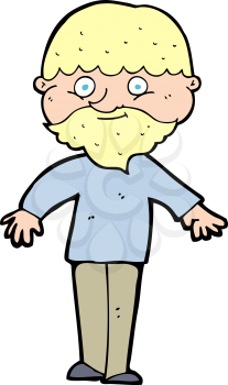 Royalty Free Clipart Image of a Bearded Man