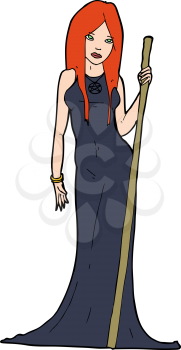 Royalty Free Clipart Image of a  Witch
