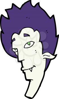 Royalty Free Clipart Image of a Vampire Head
