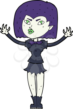 Royalty Free Clipart Image of a Female Vampire