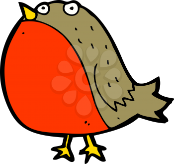 Royalty Free Clipart Image of a Robin