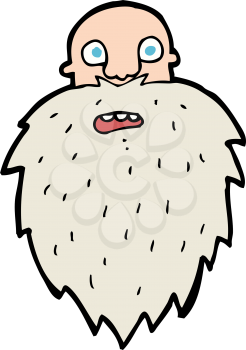 Royalty Free Clipart Image of a Bearded Man's Head