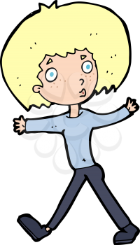 Royalty Free Clipart Image of a Man Walking