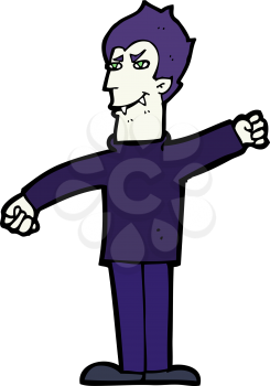 Royalty Free Clipart Image of a Vampire