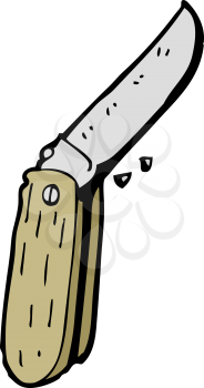 Royalty Free Clipart Image of a Folding Knife