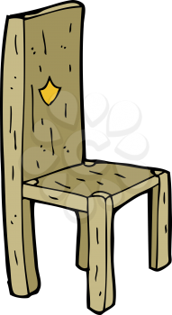 Royalty Free Clipart Image of a Wooden Chair
