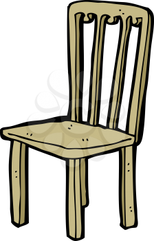Royalty Free Clipart Image of a Wooden Chair