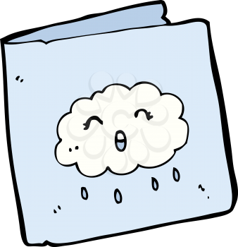 Royalty Free Clipart Image of a Raincloud Card