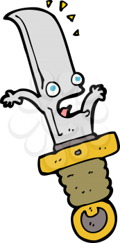 Royalty Free Clipart Image of a Scared Dagger
