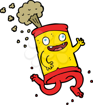 Royalty Free Clipart Image of a Running Can