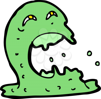 Royalty Free Clipart Image of a Slimy Monster