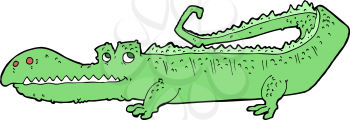 Royalty Free Clipart Image of an Alligator