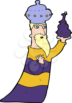 Royalty Free Clipart Image of a Wise Man