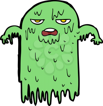 Royalty Free Clipart Image of a Slimy Ghost