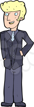 Royalty Free Clipart Image of a Well Dressed Man