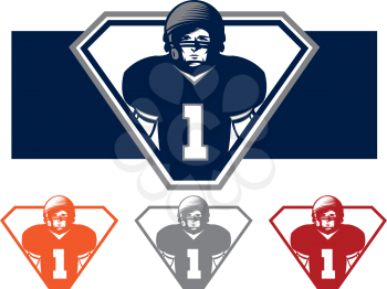 Illustration of a football player on a team