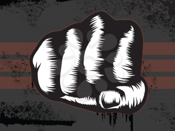 Background of a punching fist