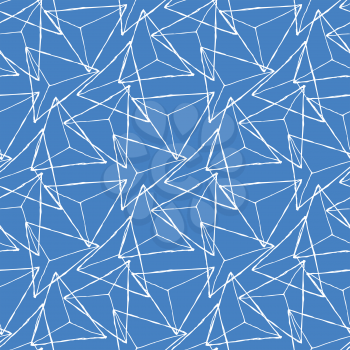 Triangle vector seamless pattern, cute geometric tile

