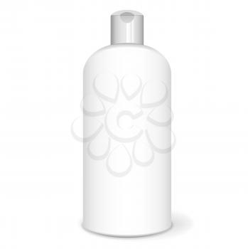 Shampoo bottle, white mockup, 3D design concept