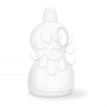 Laundry detergent, white package 3d vector illustration