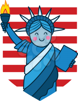 Royalty Free Clipart Image of the Statue of Liberty