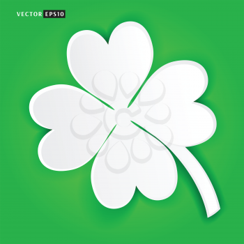 Royalty Free Clipart Image of a Four Leaf Clover