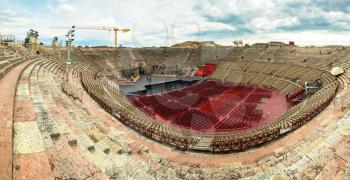 The Verona Arena - Roman amphitheatre in Verona in a beautiful summer day, Italy