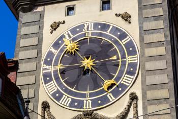 The Zytglogge, old clock tower in Bern in a beautiful summer day, Switzerland