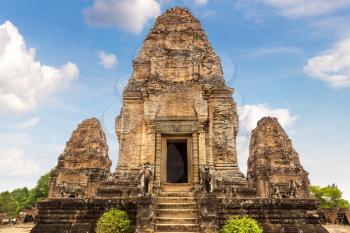 East Mebon temple in complex Angkor Wat in Siem Reap, Cambodia in a summer day