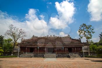 Thai Hoa Palace in Hue Citadel, Imperial Royal Palace, Forbidden city in Hue, Vietnam in a summer day