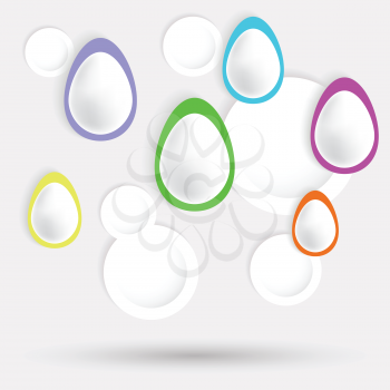  illustration with easter eggs paper  background  for your design
